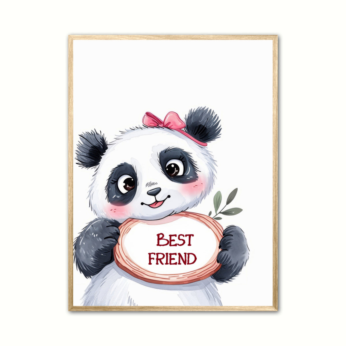 Panda Plakat 9 - Best Friend – inspiration fra NyPlakat.dk