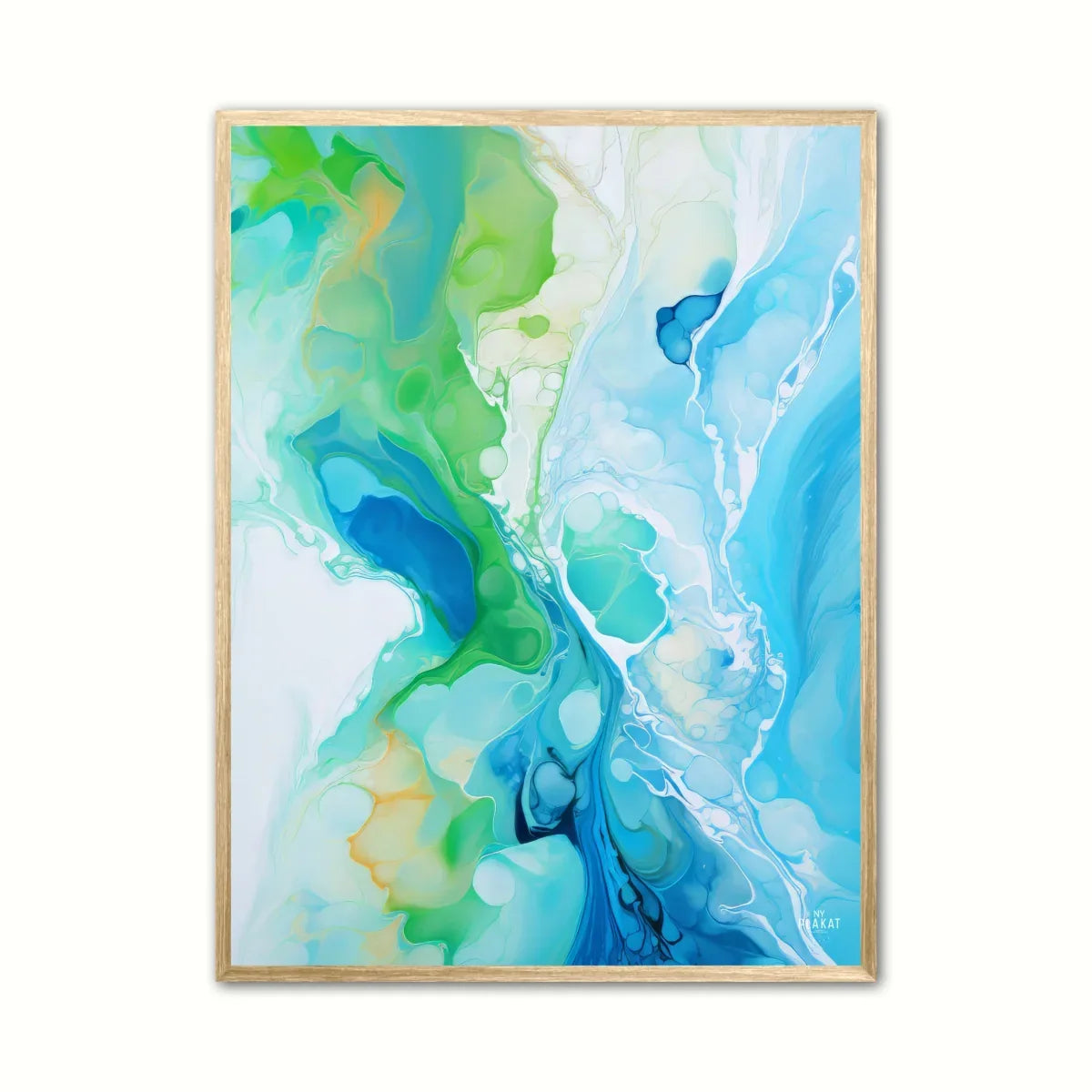 Vivid Serenity - Abstrakt plakat – inspiration fra NyPlakat.dk