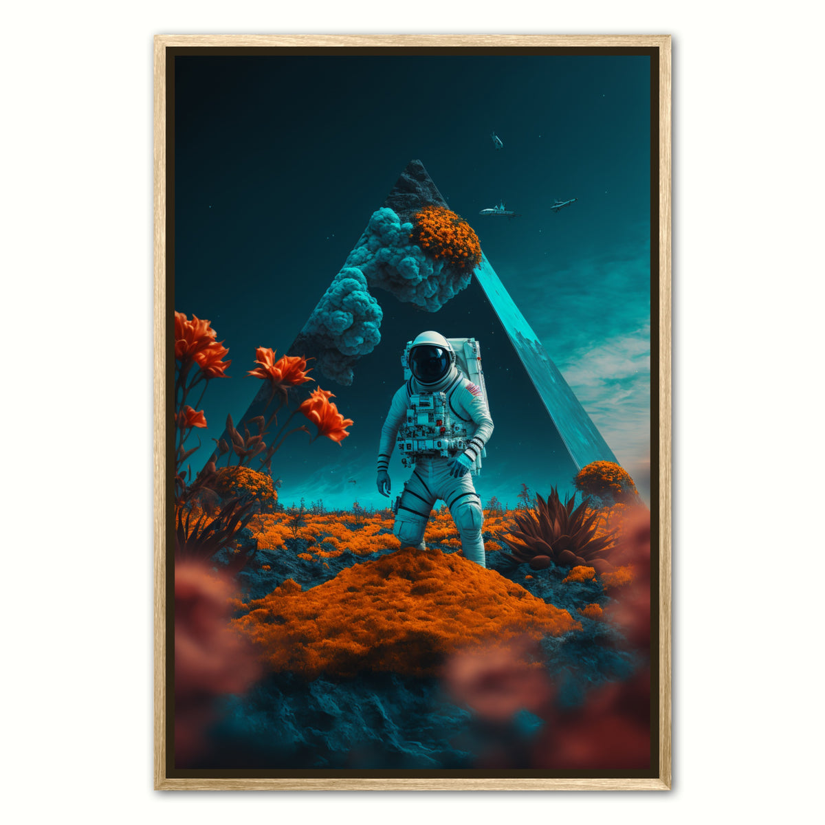 Abstrakt Pyramide - Interstellar Orange plakat