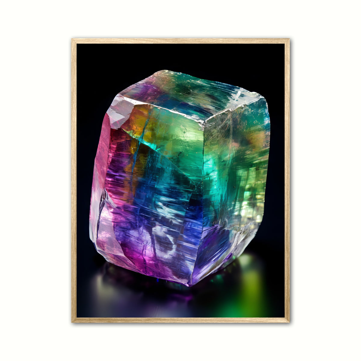Regnbue Fluorit Nr. 7 - Krystal plakat
