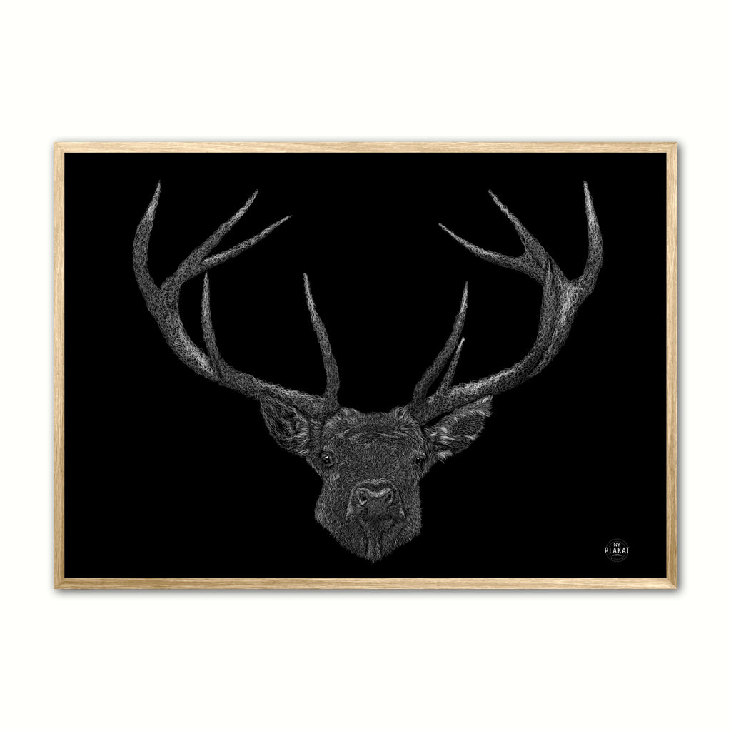 Kronhjort - Scribble plakat
