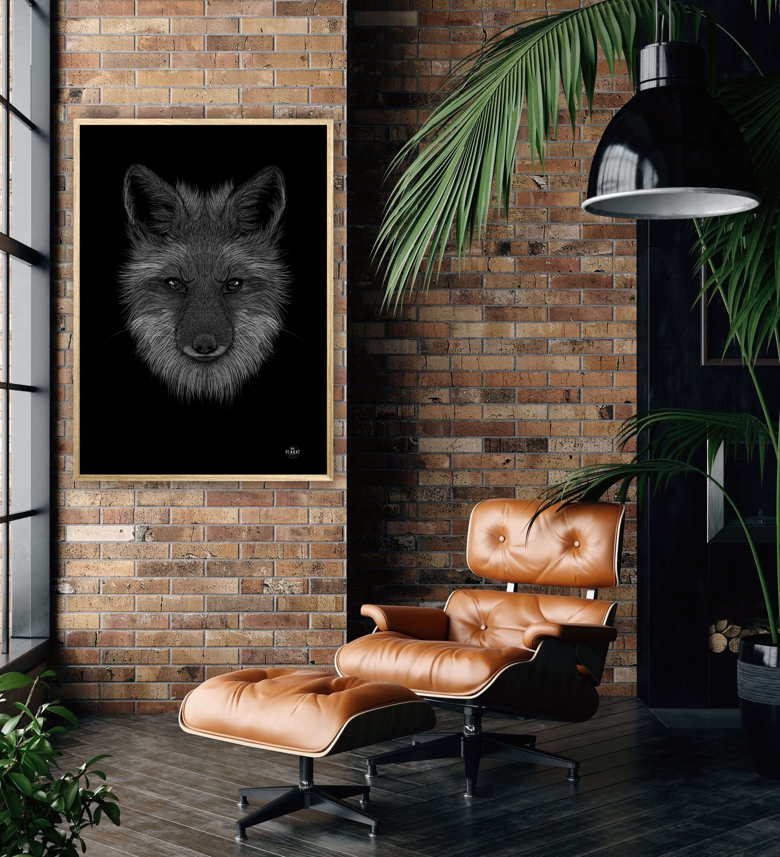 Ræv - Scribble plakat