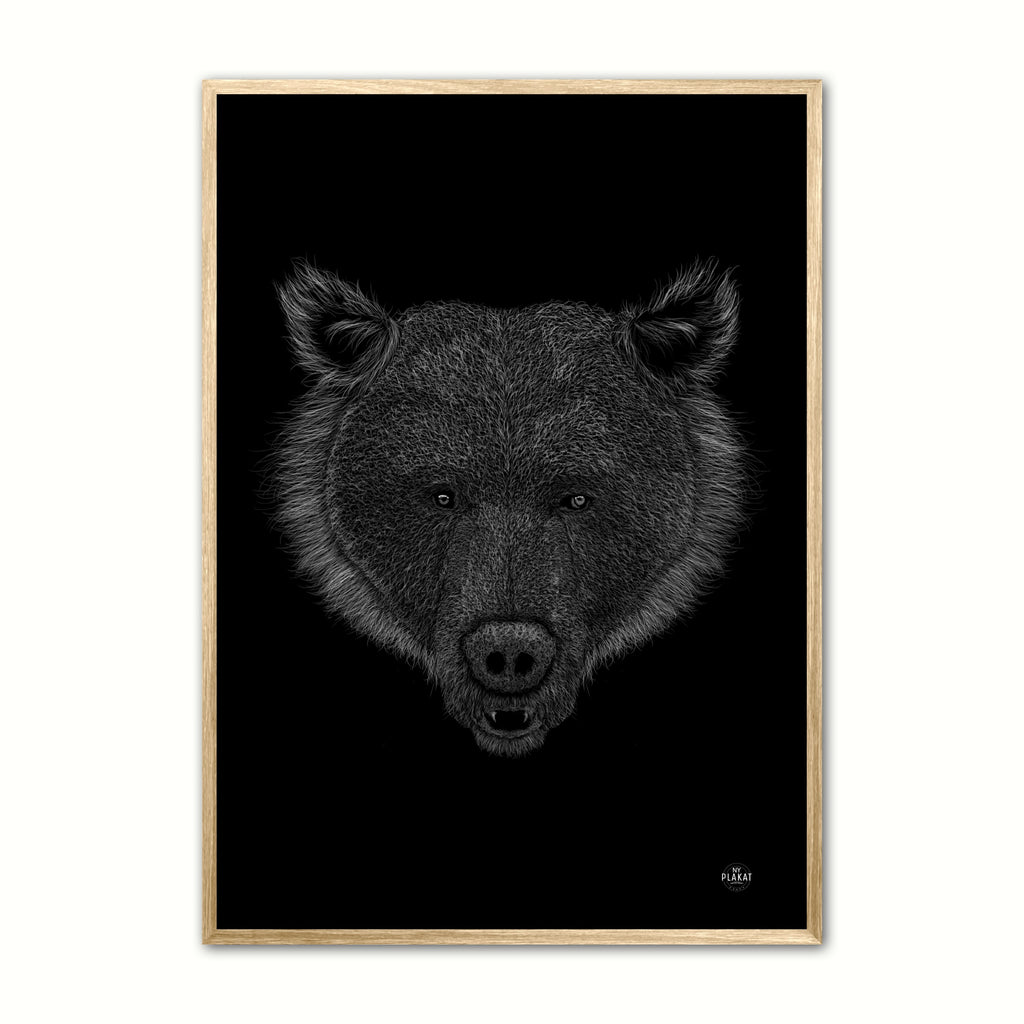 Bjørn - Scribble plakat