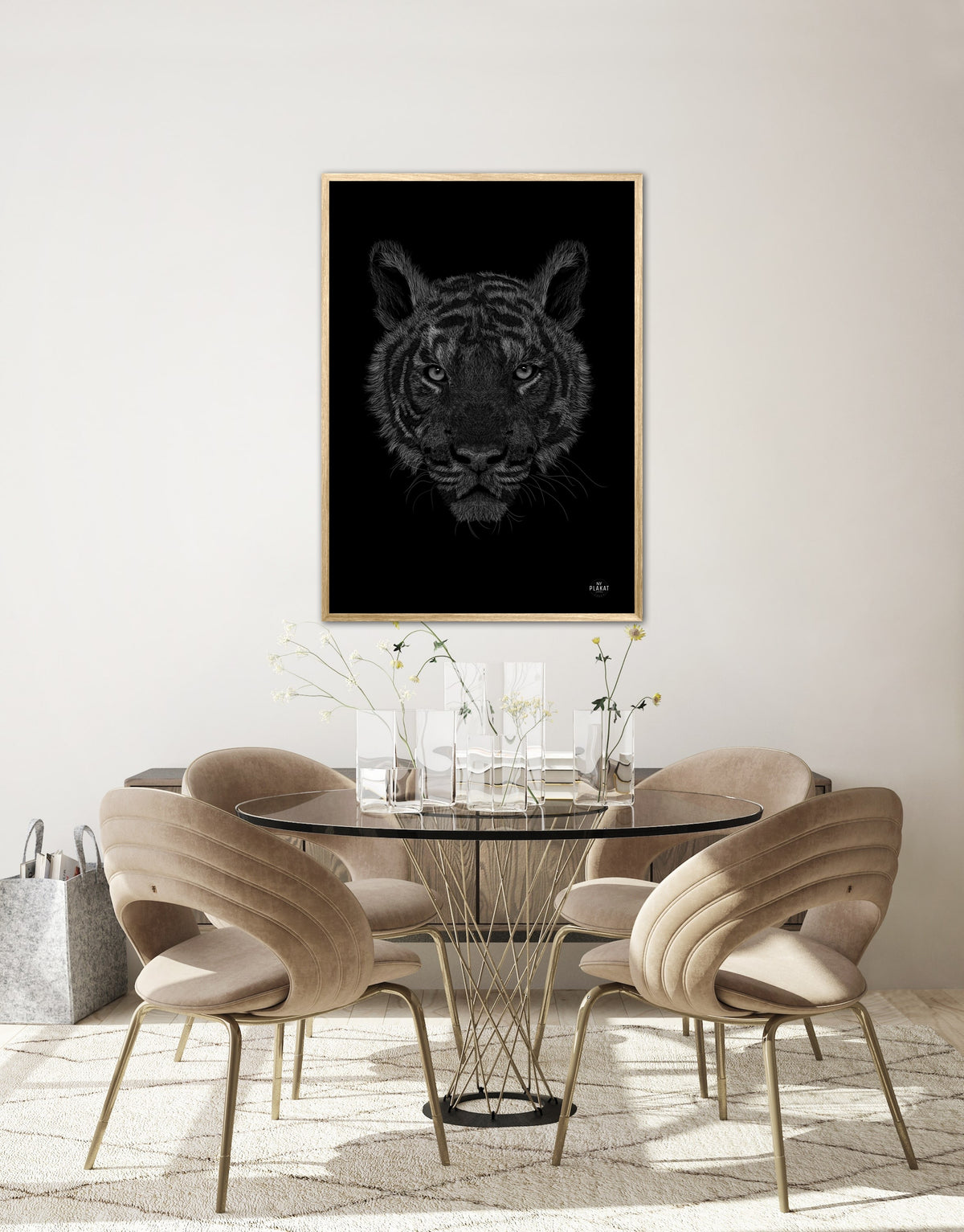 Bengalsk Tiger - Scribble plakat