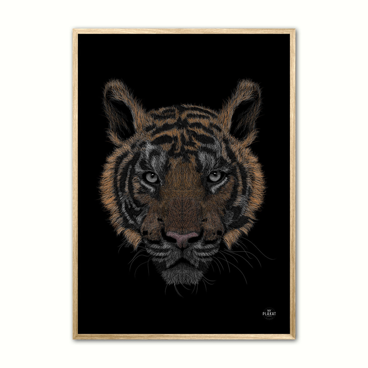 Bengalsk Tiger i farver plakat