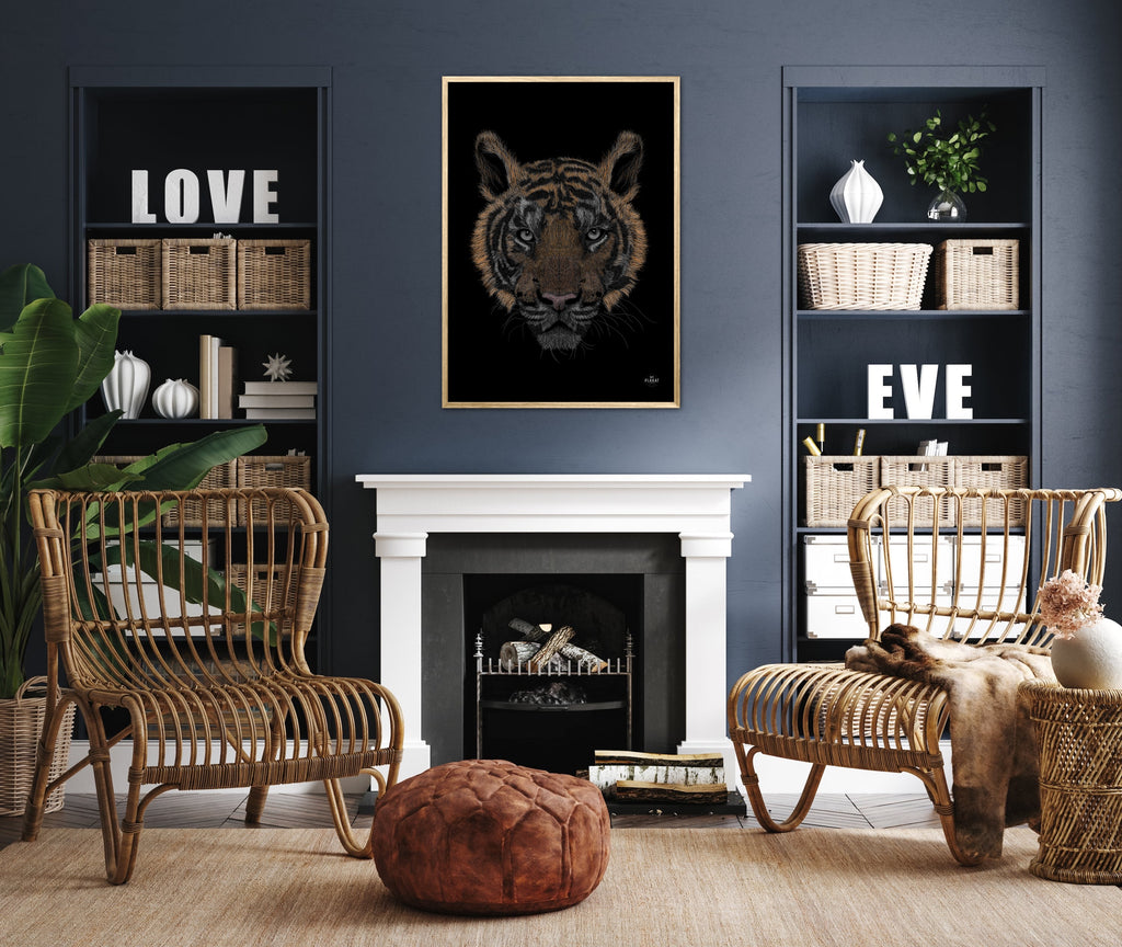 Bengalsk Tiger i farver plakat