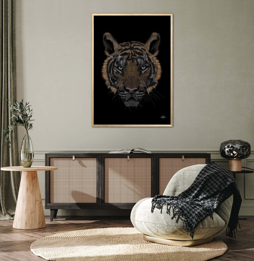 Bengalsk Tiger i farver plakat