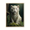 Albino Bengalsk Tiger plakat - Grøn