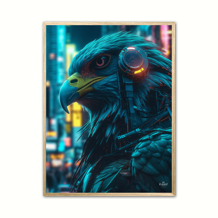 Ørn - Cyberpunk plakat