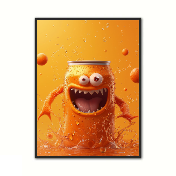 Orange Monster På Dåse 1 - Gamer Plakat