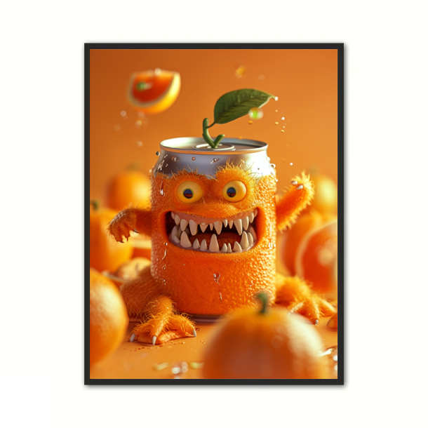 Orange Monster På Dåse 2 - Gamer Plakat