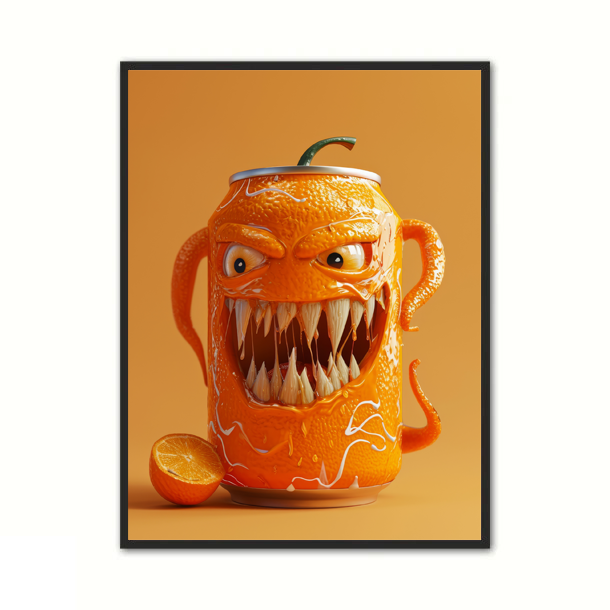 Orange Monster På Dåse 3 - Gamer Plakat