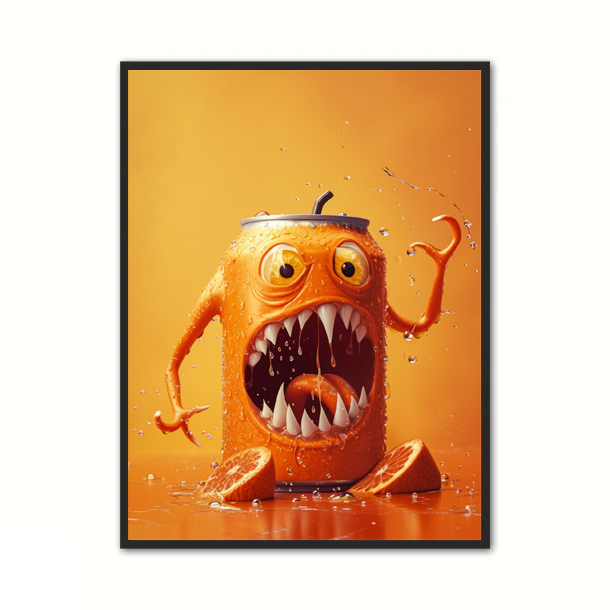 Orange Monster På Dåse 5 - Gamer Plakat