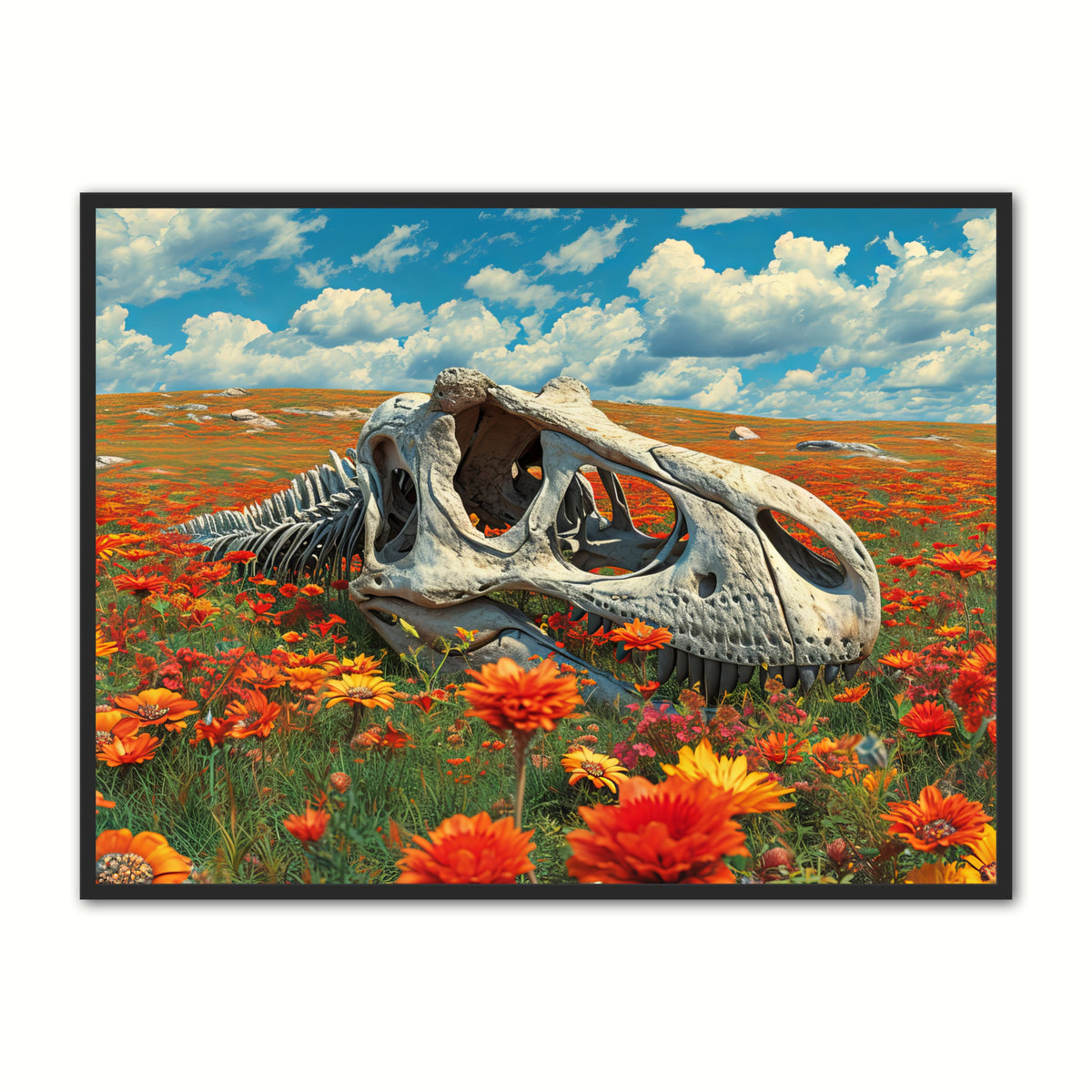 Dinosaur Plakat 6 - T-Rex Kranie