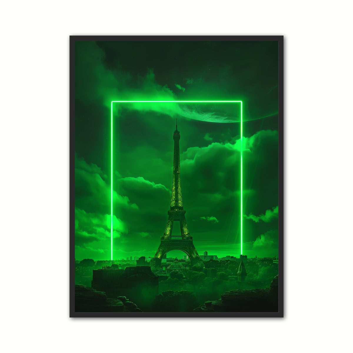 Square Eiffel Beam - Grøn plakat