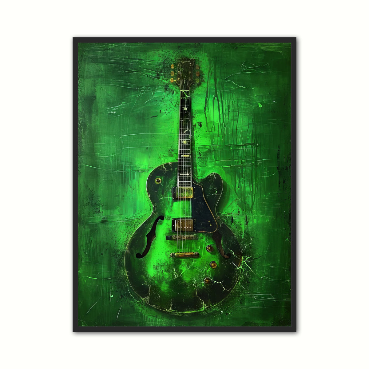Grøn Guitar Plakat 1
