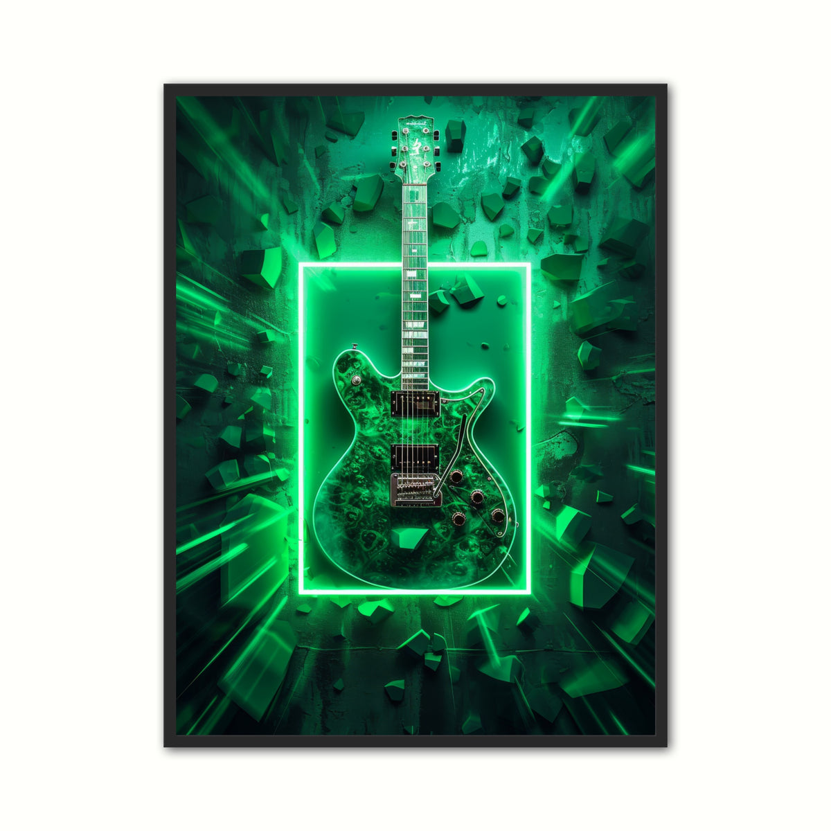 Grøn Guitar Plakat 2