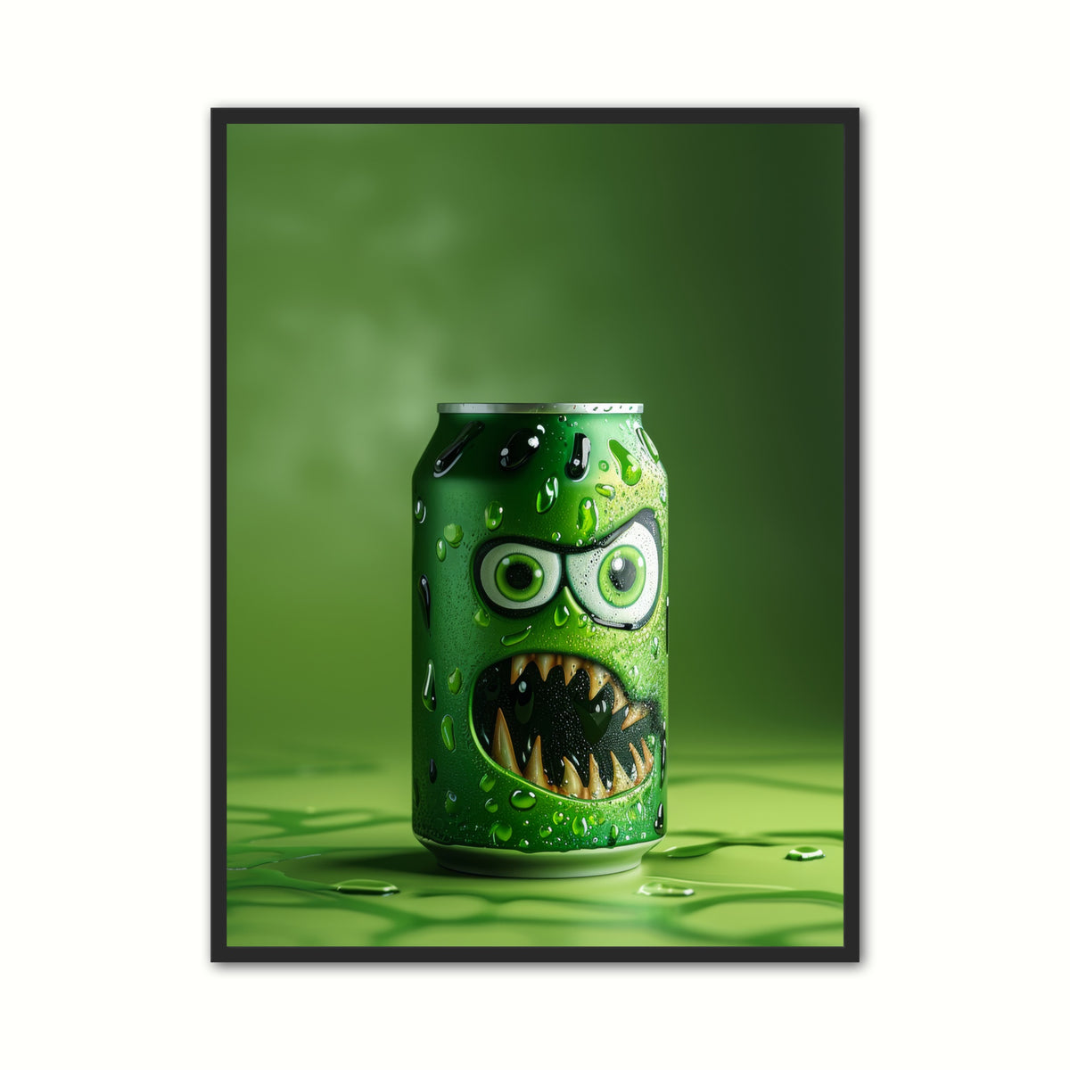 Grøn Monster På Dåse 1 - Gamer Plakat