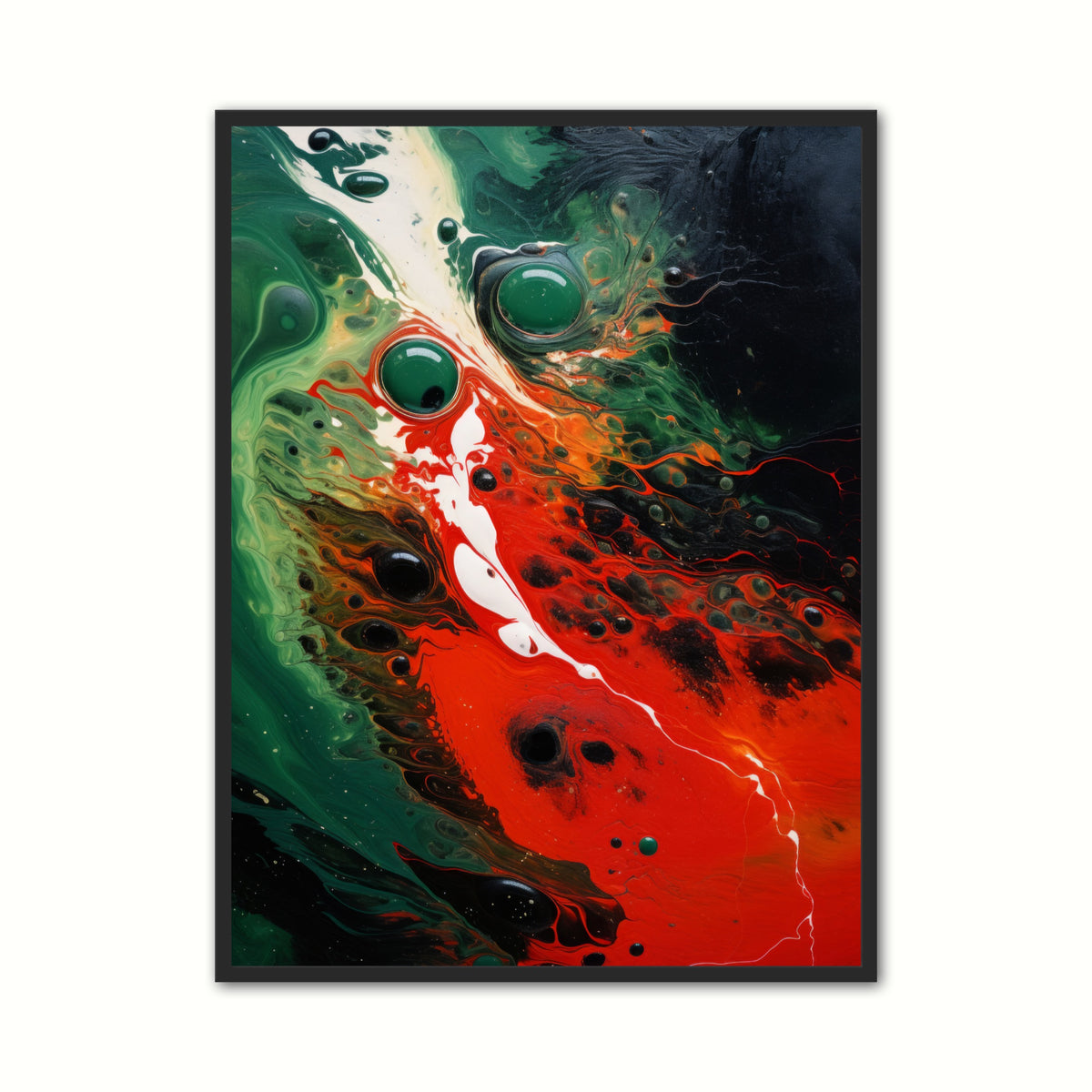 Enchanted Viridian Echo - Abstrakt Plakat