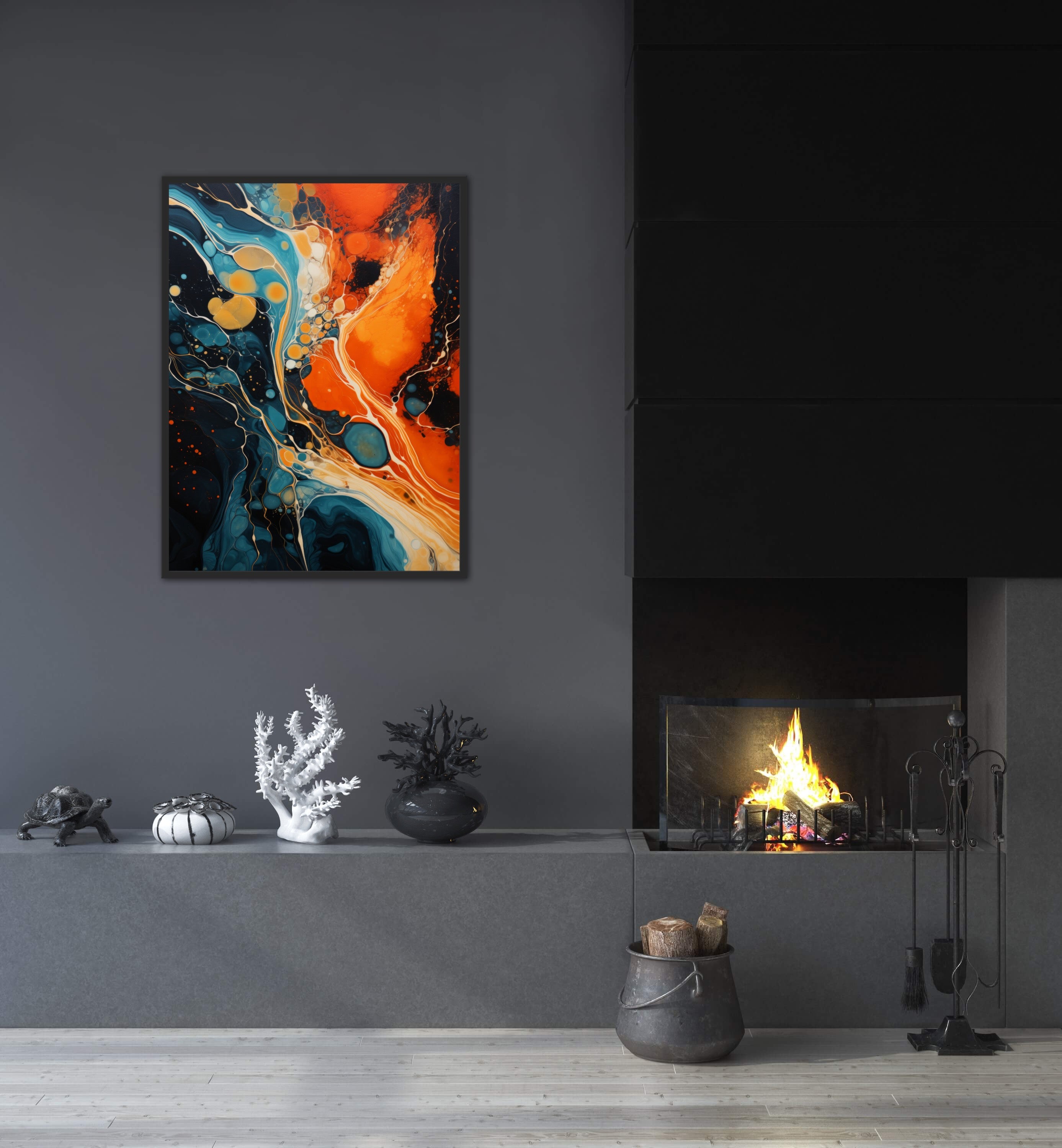 Opulent Abyss - Abstrakt Plakat