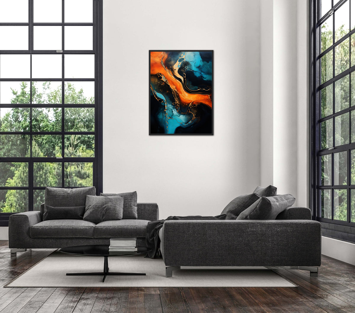 Harmonic Hues - Abstrakt Plakat