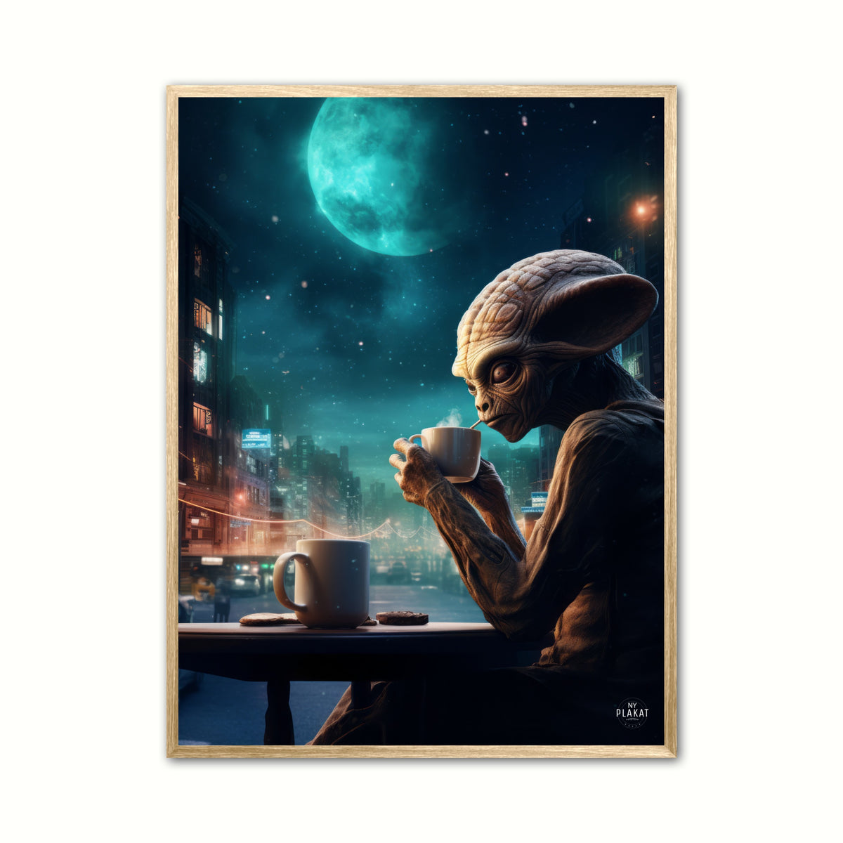 Alien med kaffe Nr. 1 plakat