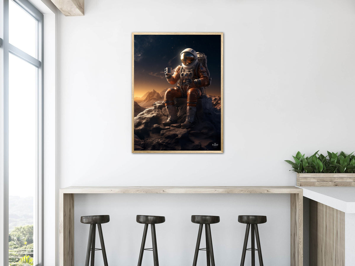 Astronaut med kaffe plakat Nr. 1