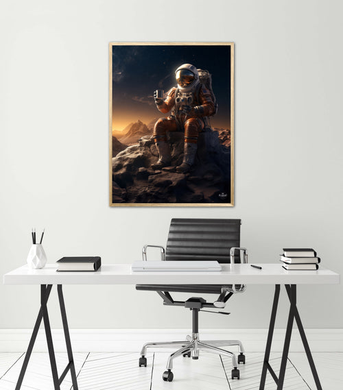 Astronaut med kaffe plakat Nr. 1