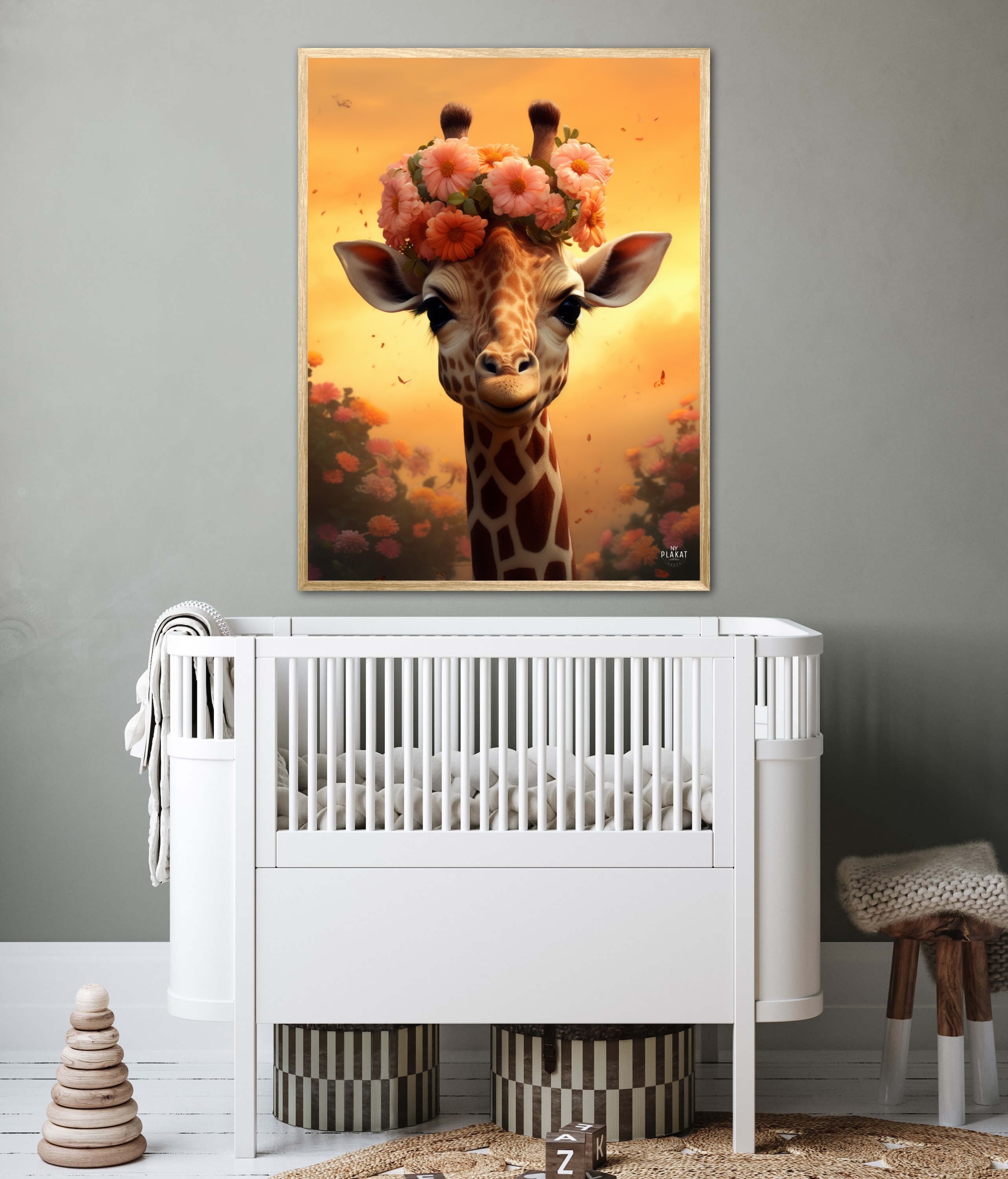 Giraffens Blomstermagi - Giraf Plakat 9
