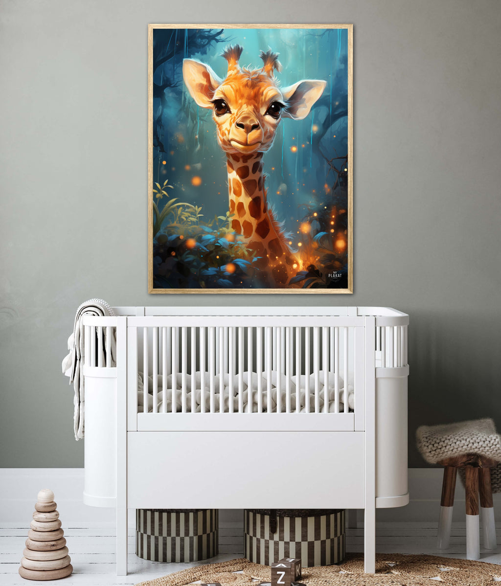 Giraffens Skovtur i Månelys - Giraf Plakat 5