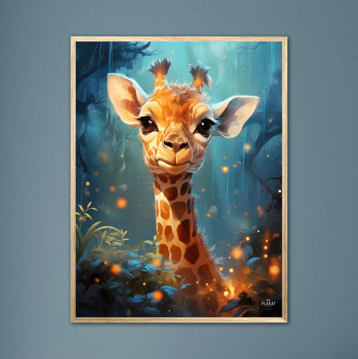 Giraffens Skovtur i Månelys - Giraf Plakat 5