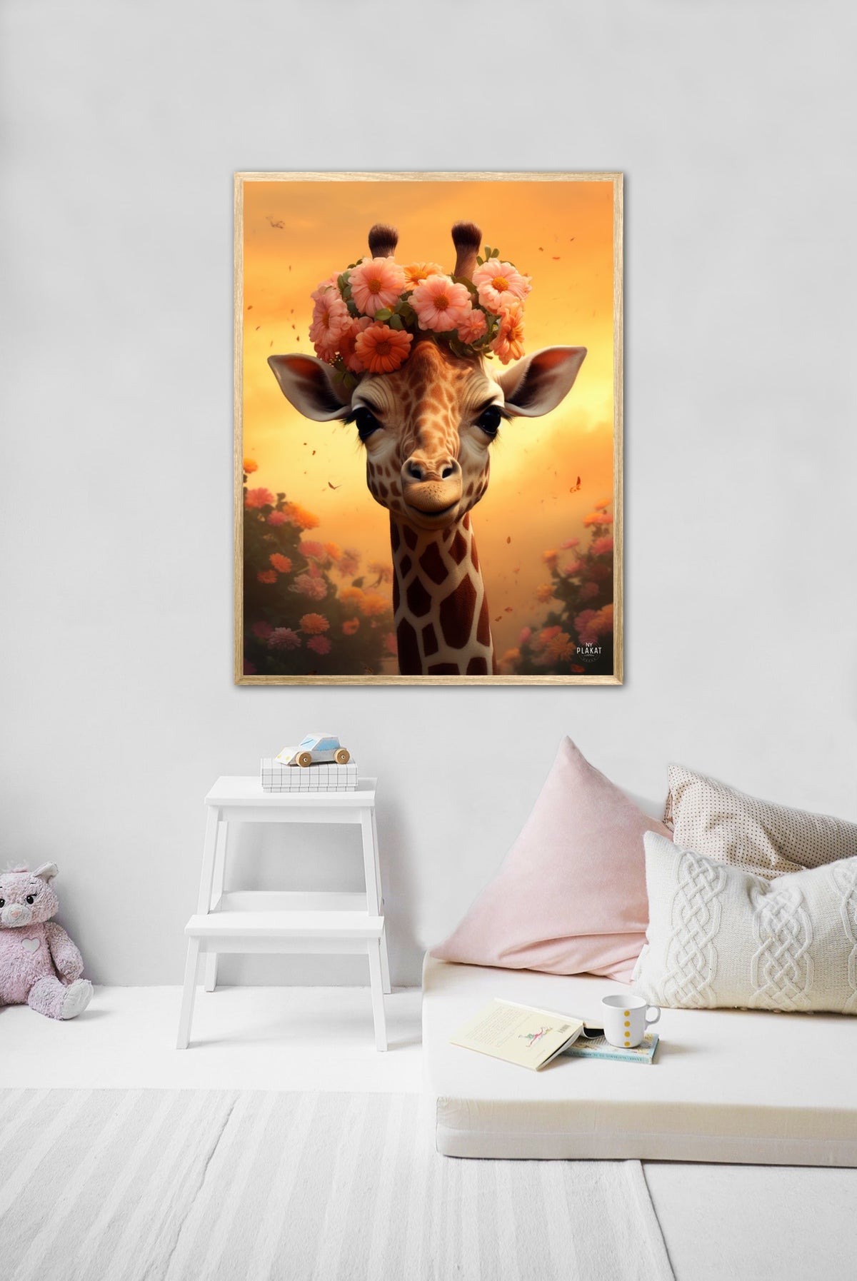 Giraffens Blomstermagi - Giraf Plakat 9