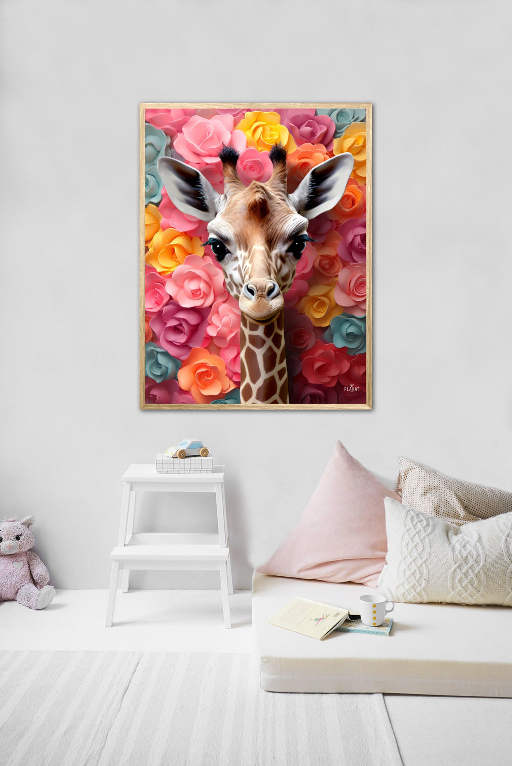 Giraffens Blomsterunivers - Giraf Plakat 22