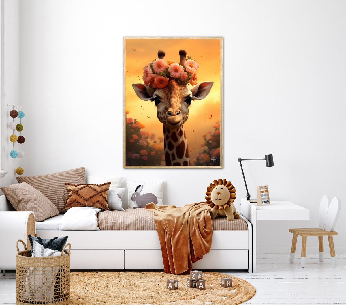 Giraffens Blomstermagi - Giraf Plakat 9
