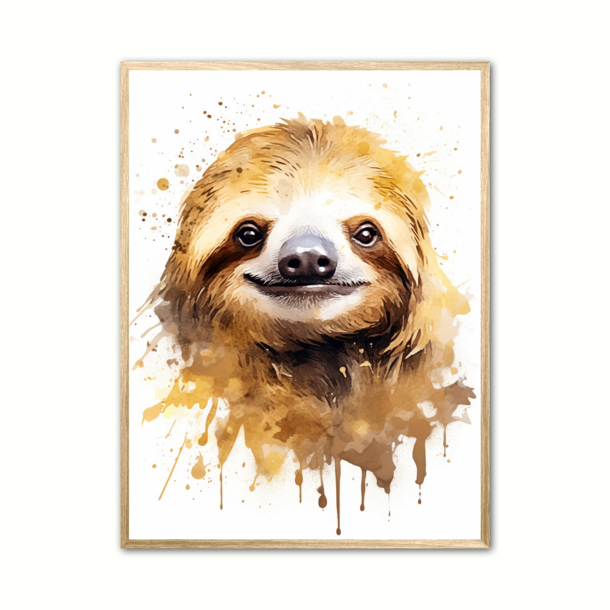Dovendyr Plakat 1 - Vandfarve Effekt