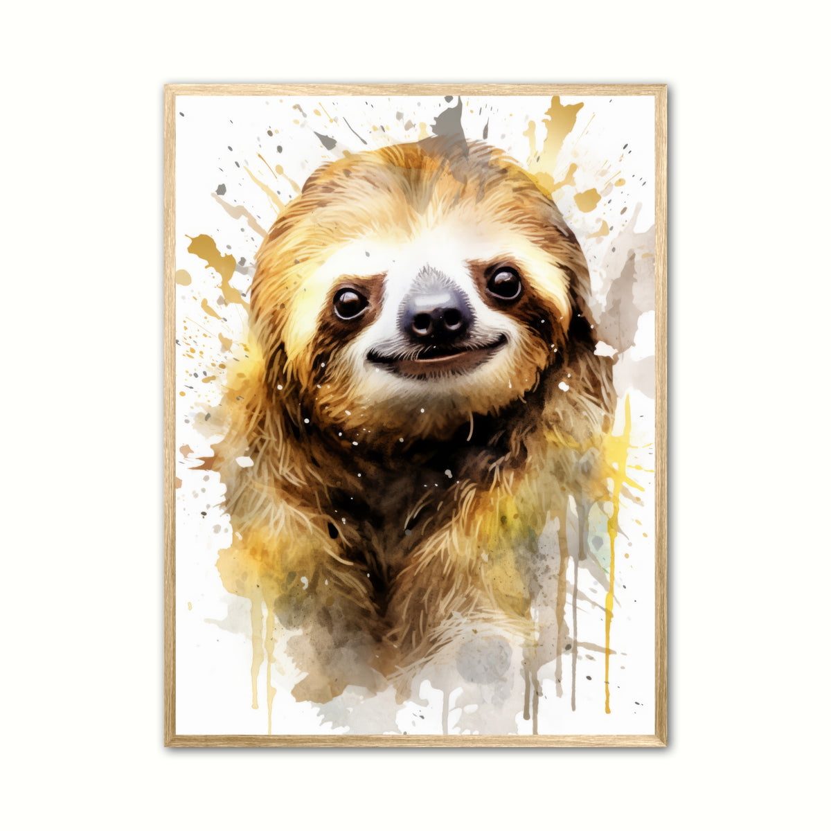Dovendyr Plakat 3 - Vandfarve Effekt
