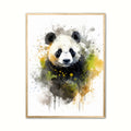 Panda Plakat 5 - Vandfarve Effekt