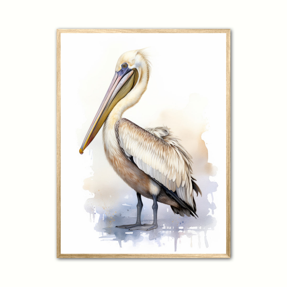 Pelikan Plakat 1 - Vandfarve Effekt
