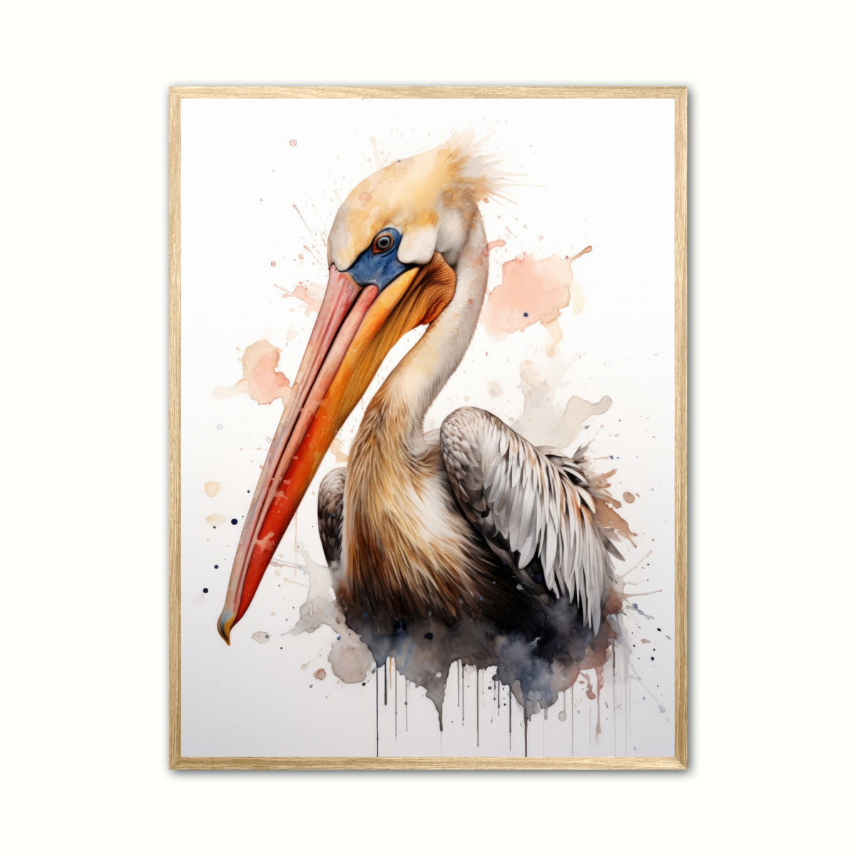 Pelikan Plakat 3 - Vandfarve Effekt