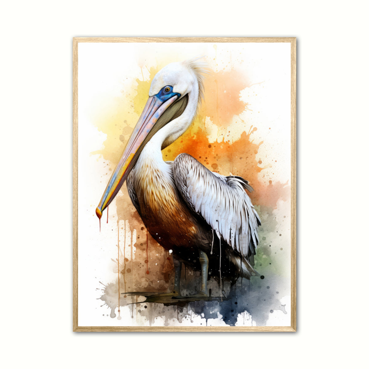 Pelikan Plakat 4 - Vandfarve Effekt