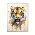 Tiger Plakat 10 - Vandfarve Effekt