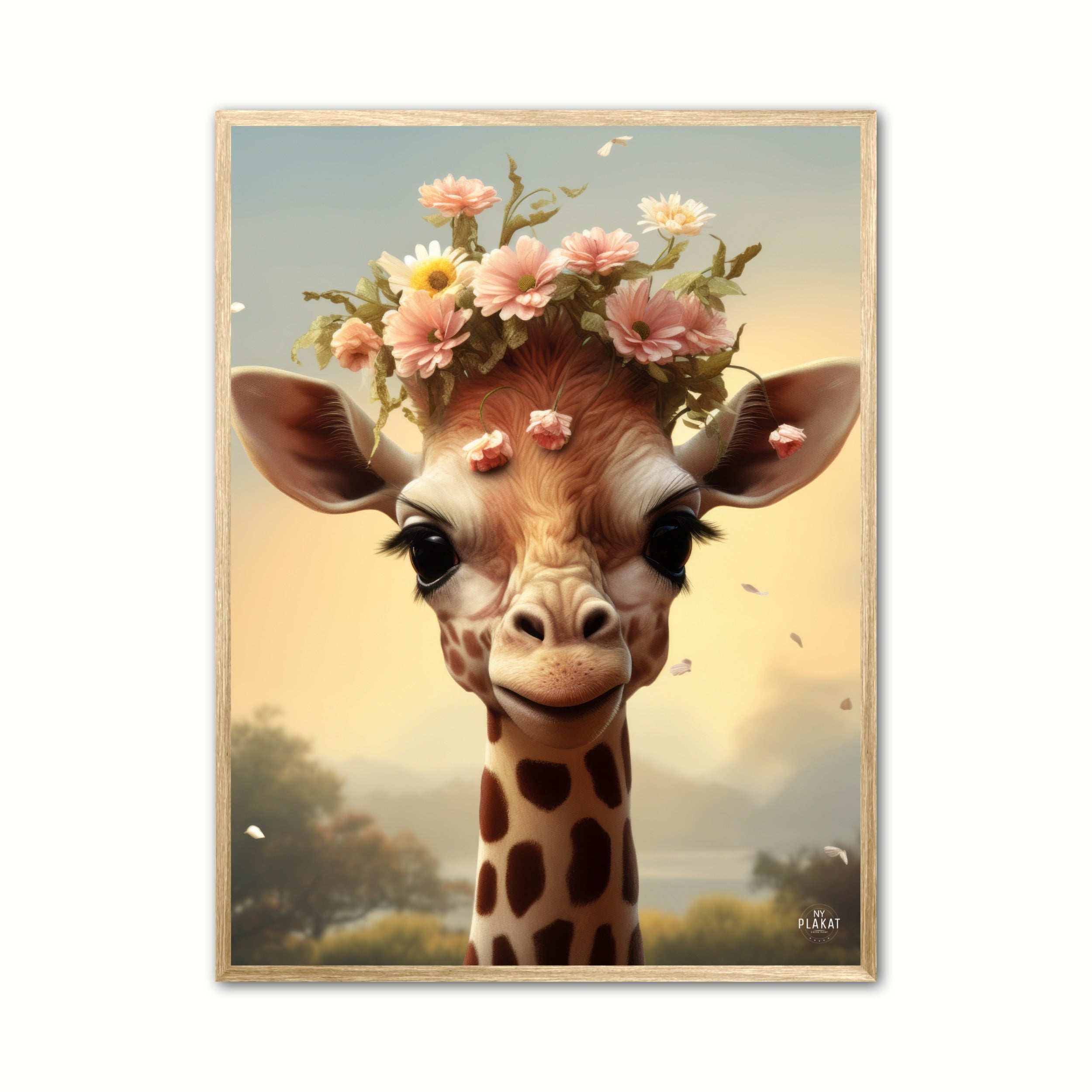 Giraffens Blomsterdrøm - Giraf Plakat 10