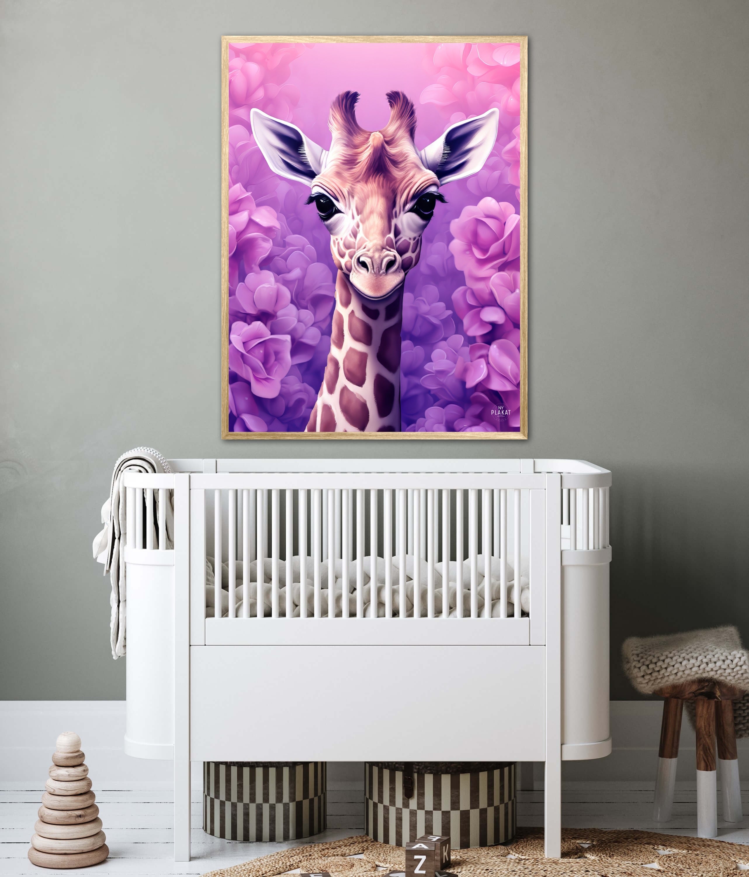 Giraffens Lilla Rosedrøm - Giraf Plakat 25
