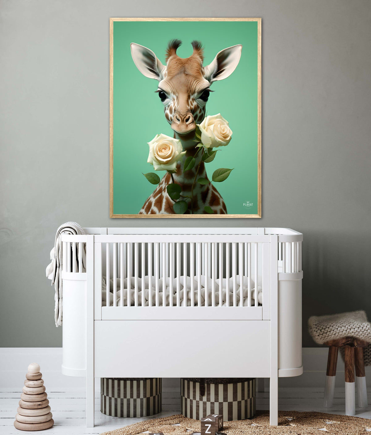 Giraffens Blomsterdans - Giraf Plakat 18