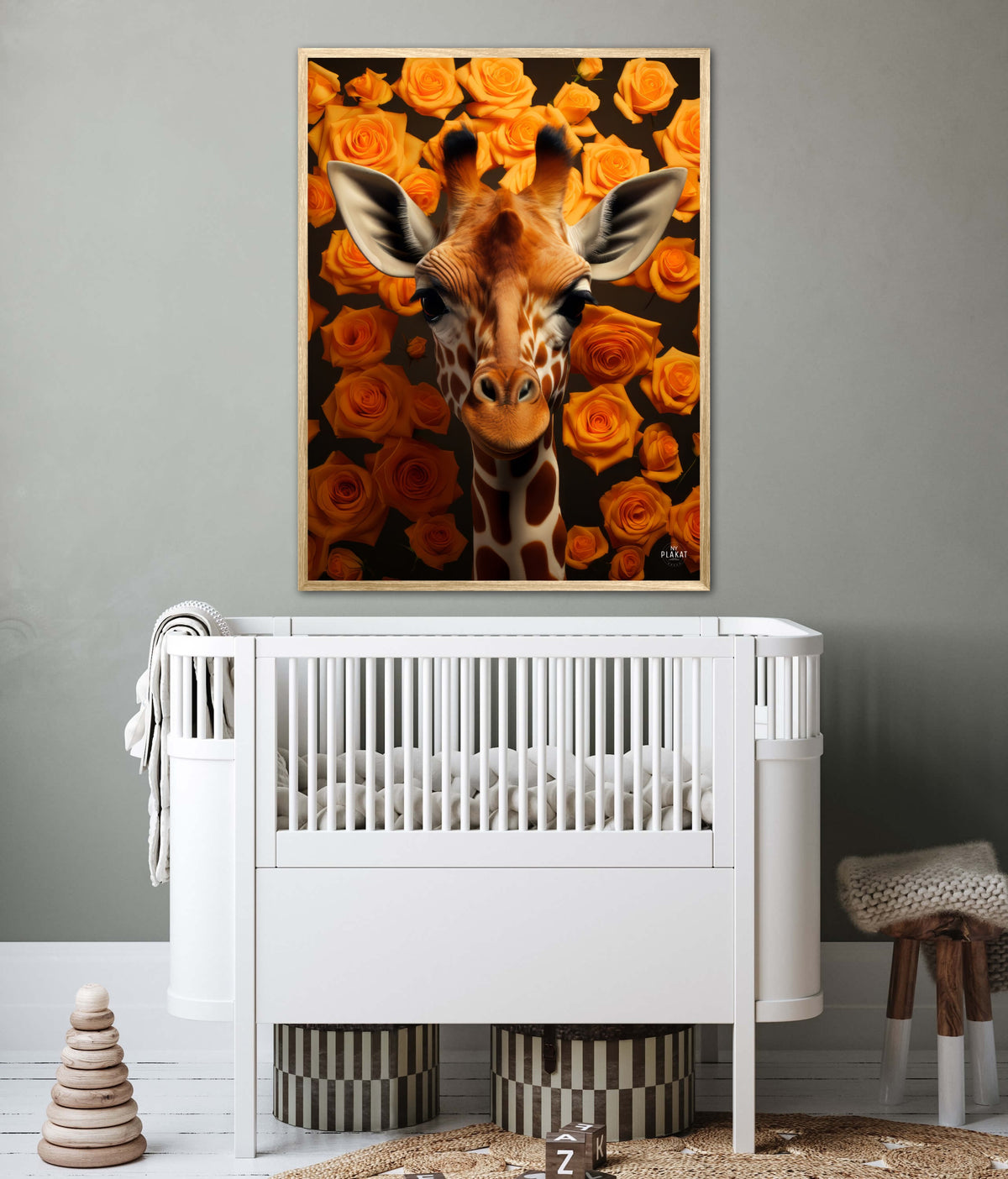Orange Rosernes Giraf - Giraf Plakat 19