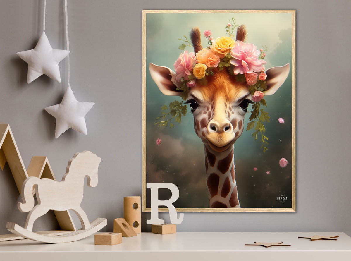 Giraffens Eventyr i Blomsterland - Giraf Plakat 8