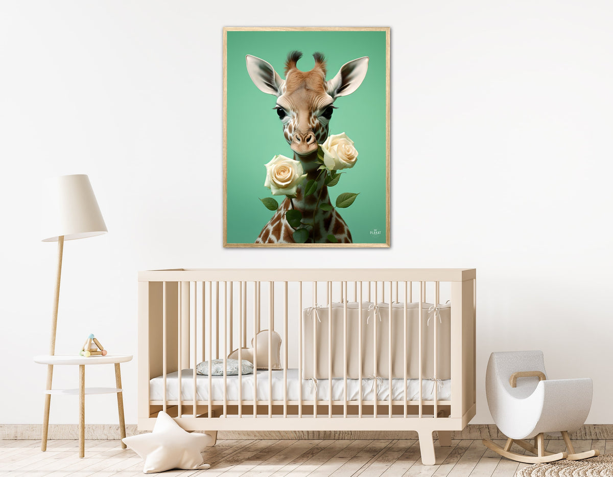 Giraffens Blomsterdans - Giraf Plakat 18