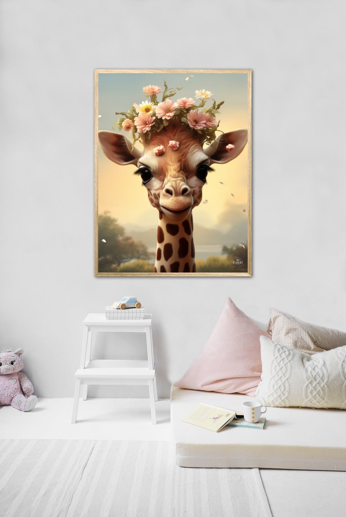 Giraffens Blomsterdrøm - Giraf Plakat 10