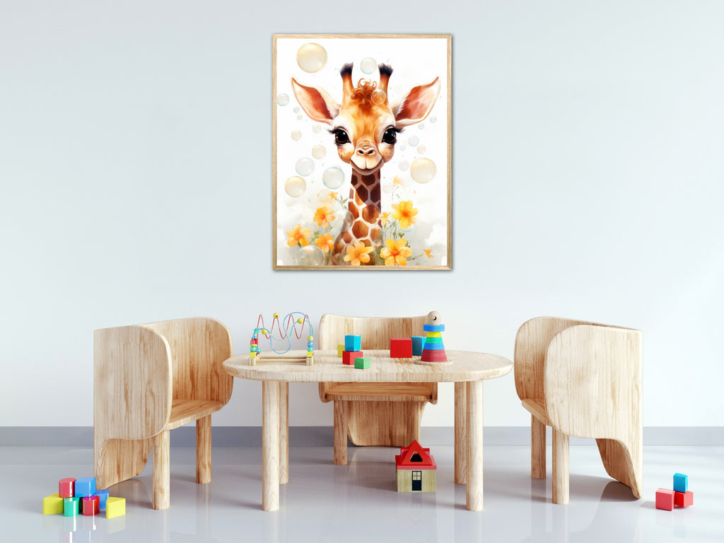 Giraffens Bobleleg - Giraf Plakat 14