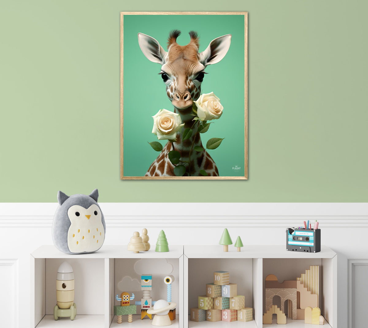 Giraffens Blomsterdans - Giraf Plakat 18